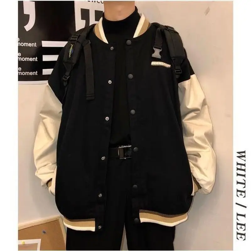 

2021 spring autumn jacket for men women American vintage preppy bomber jacket Hong Kong style techwear baseball uniform coats