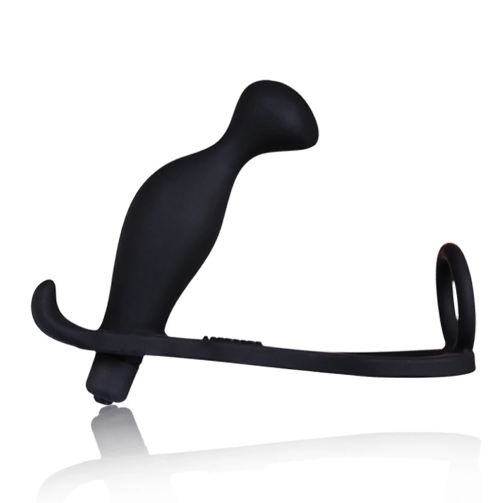 Мужская модель с двойным кольцом водонепроницаемая Анальная пробка игрушки для