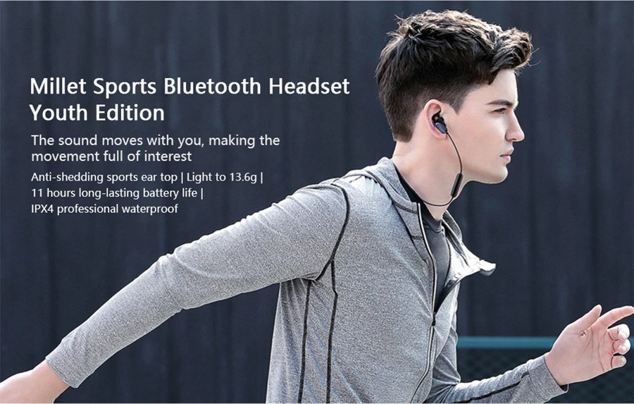 Оригинальные Bluetooth наушники Xiaomi MI Sport миниатюрная Молодежная стереогарнитура