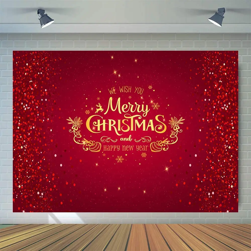 Fondo de Feliz A&ntilde;o Nuevo, fondo rojo de Navidad, decoraci&oacute;n del hogar de A&ntilde;o Nuevo para ni&ntilde;os, fotograf&iacute;a de A&ntilde;o Nuevo, Cartel de Navidad-0