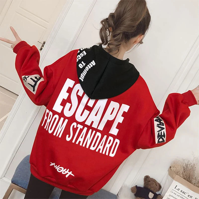 2021 Толстовки Женские кофты с длинным рукавом толстовки буквенным принтом