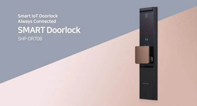 SAMSUNG [SHP-DR708] цифровой отпечаток пальца Wifi дверной замок IoT без ключа