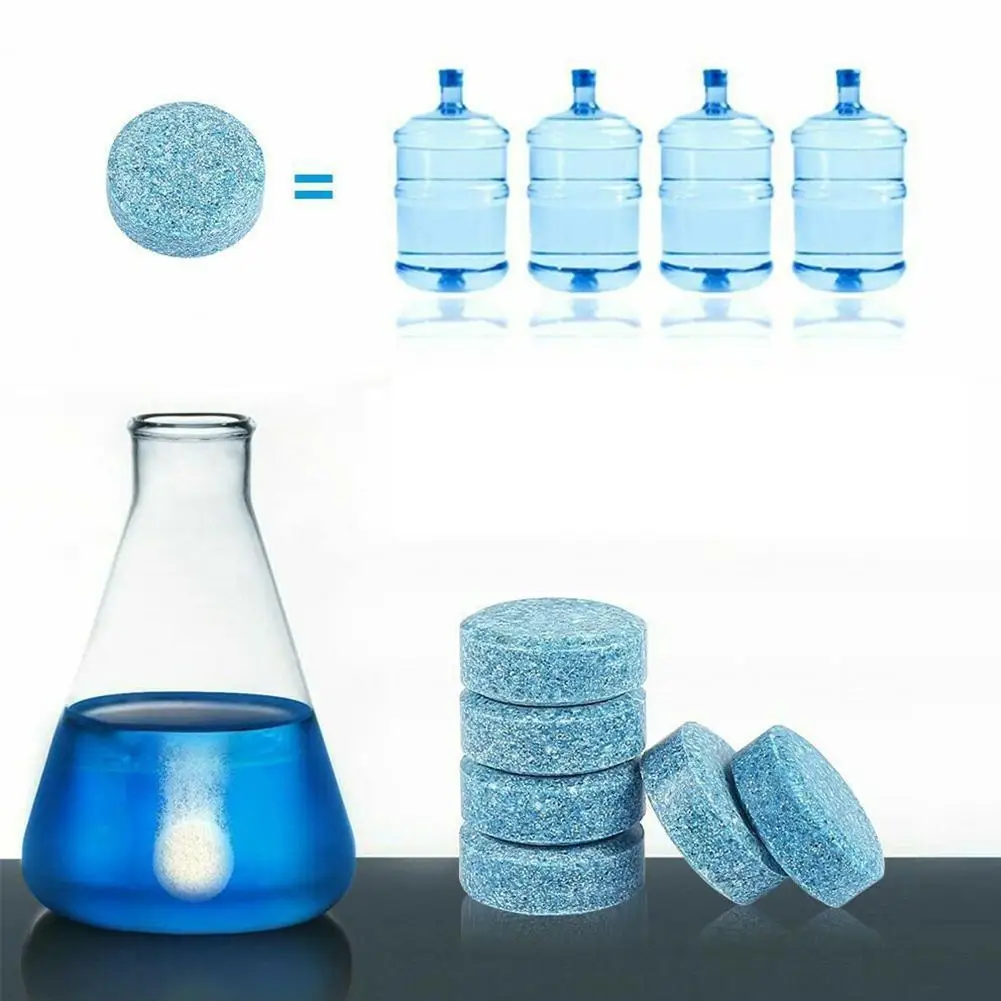

10pcs(1Pc=4L) Car Windshield Wiper Glass Washer Auto Solid Cleaner Compact Effervescent Tablets Window Repair Car Accessories
