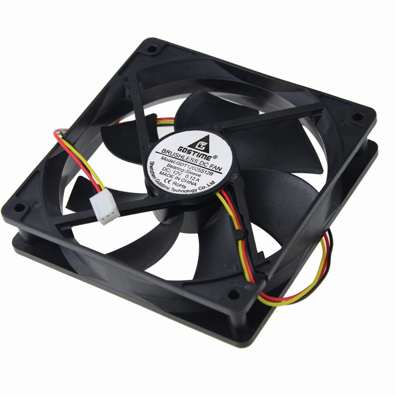 Вентилятор для процессора Gdstime 1 шт. 12 В 3pin 5 дюймов см 120 мм 120x120x25 12025 DC Осевой поток