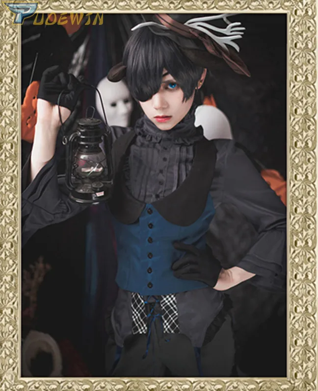 Черный Дворецкий Ciel Phantomhive Хэллоуин маскарадный костюм Kuroshitsuji вечерние костюмы