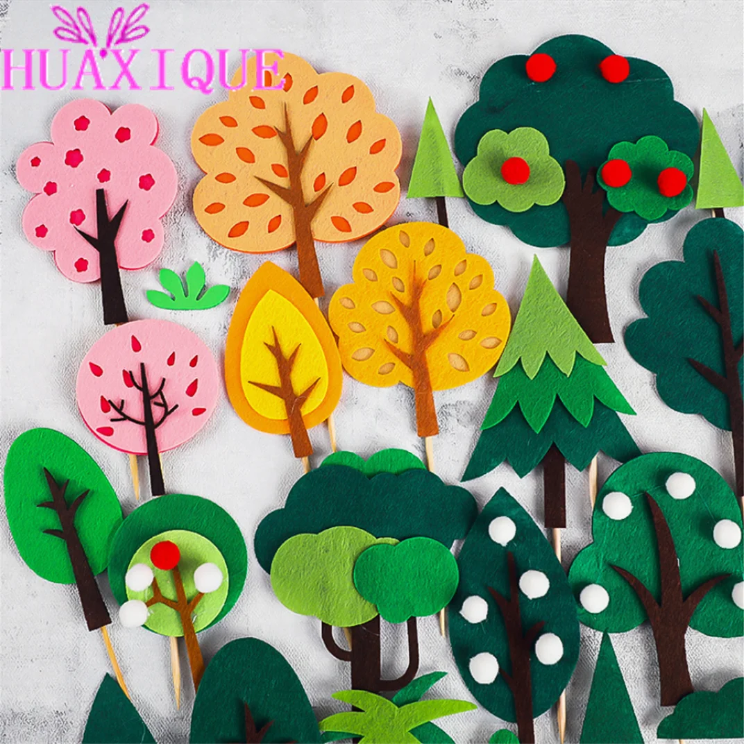 Украшение для торта лесные деревья войлочное подключаемое кокосовое дерево