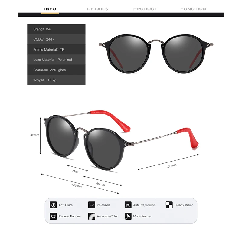 Сексуальные мужские солнцезащитные очки YSO модные от известного бренда