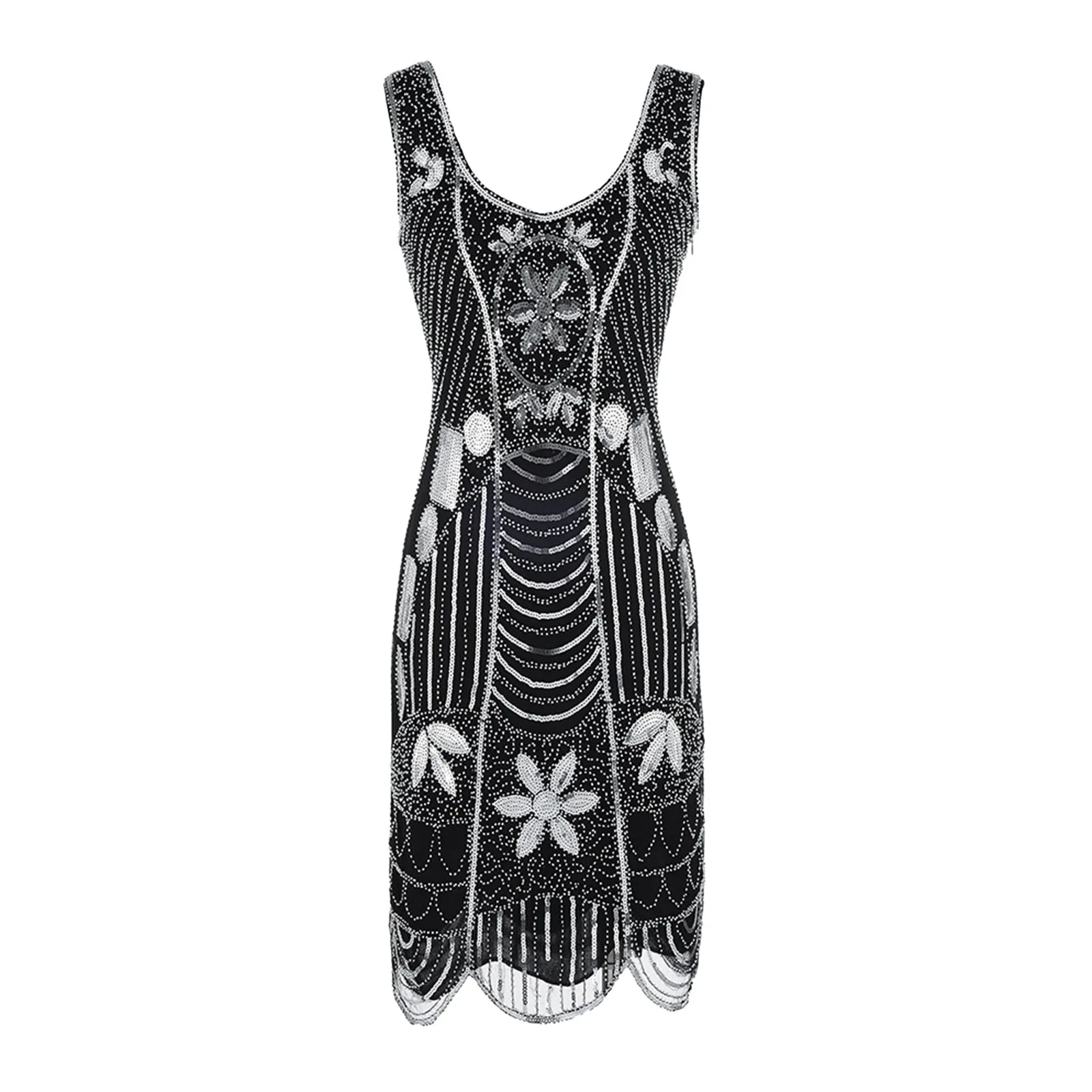 Женское винтажное платье миди с коротким рукавом V-образным вырезом и кисточками