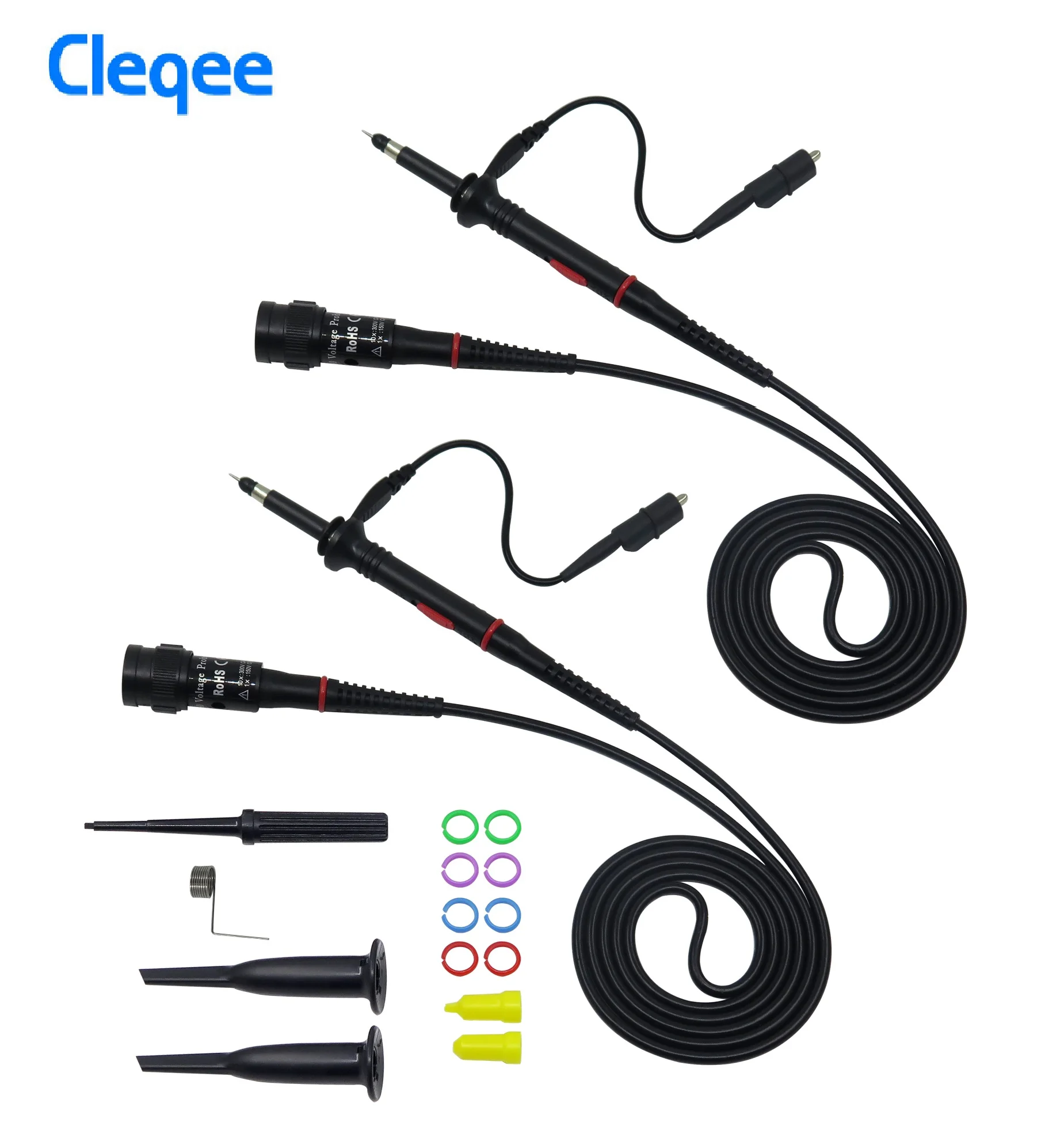 

Cleqee, высокое качество, серия P2000, фотосессия ~ 200, фотоэлемент для Tektronix HP X1/X10 P2060 P2100 P2200 BNC, комплект испытательных выводов