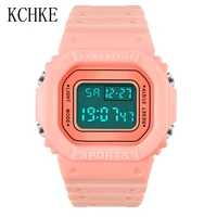 kchke simple dial sport watch women digital led waterproof watch date outdoor electronic watch relojes digital mujer