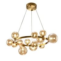 nordic romantic chandelier lights home decor living room bedroom dining room indoor lighting led ring glass ball hanging lamp