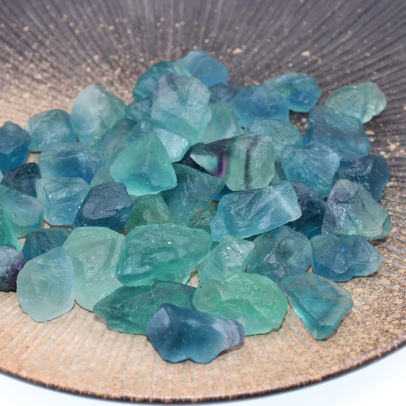 

Natural Crystal Rough Wool Blue-green Fluorite Ore Ornaments Fish Tank Vase Decoration Aromatherapy Diffuser Stone Aquarium Rock