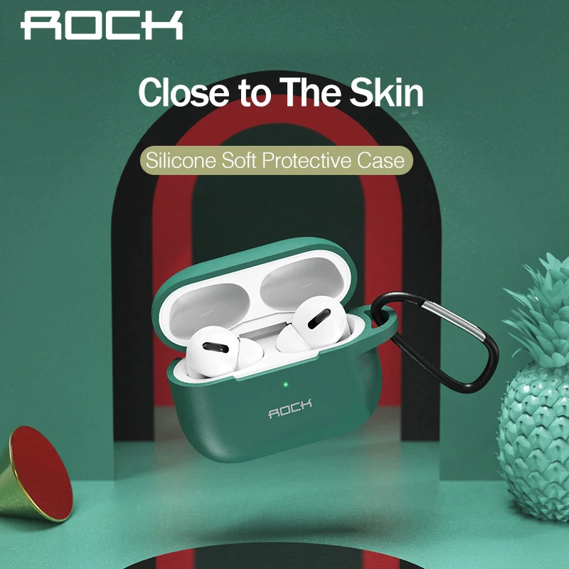 Силиконовый защитный чехол ROCK для Airpods Pro отдельный дизайн ультратонкий