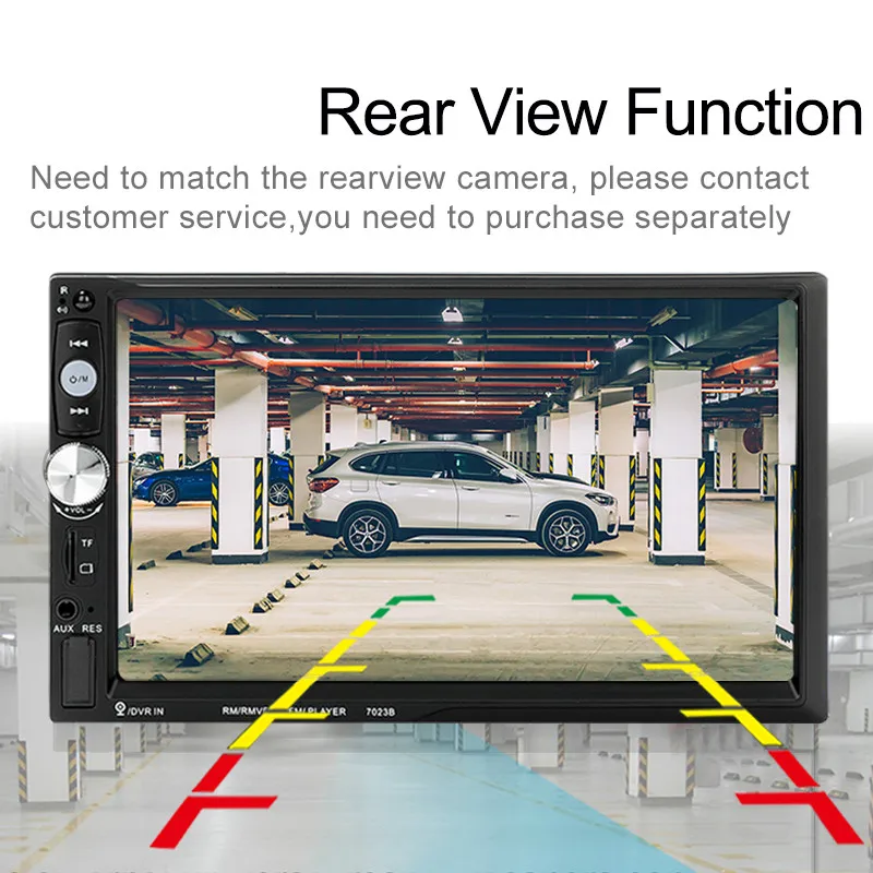 2din радио Car7 &quotсенсорный экран в тире Авто аудио MP5 Авторадио Bluetooth Камера заднего