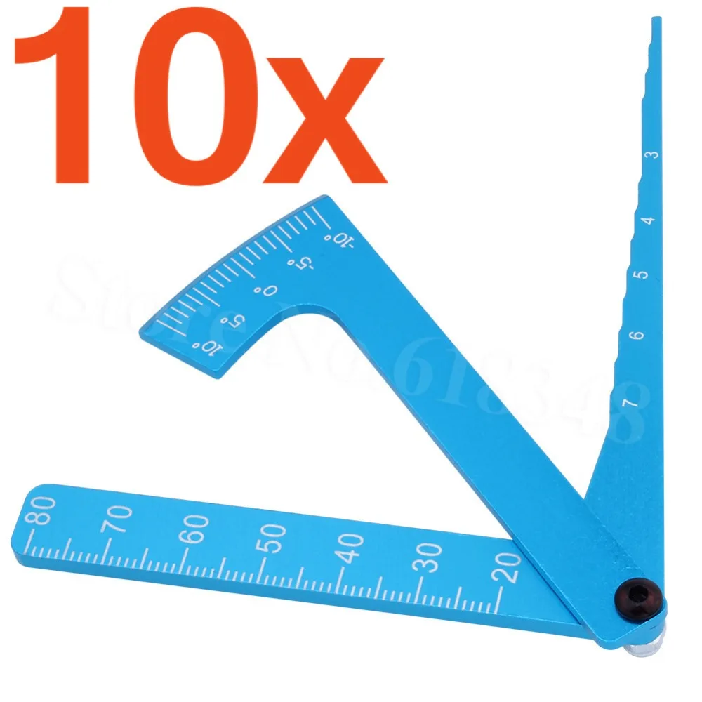 10 шт./лот развал Металлический Угол регулировки линейки для 1:8 1/10 на дороге RC