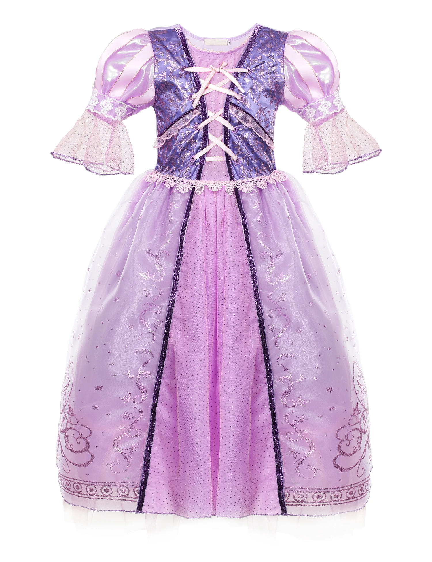 

Sophia Rapunzel Purple Princess Dress Girl's Coplay Clothing Queen Cute Party Hallowen Lace 2 3 4 5 6 7 8 9 10T