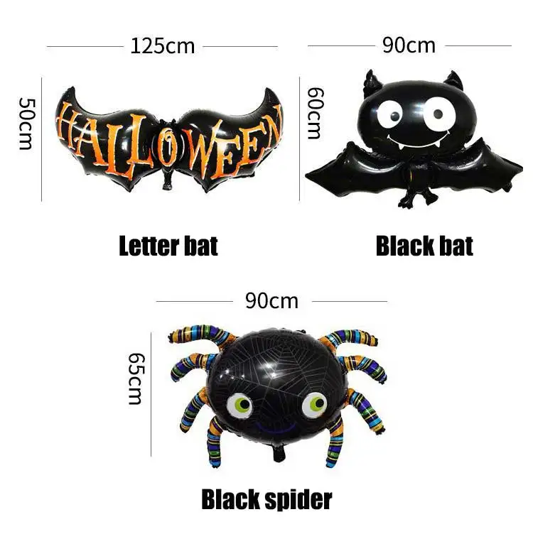1 шт. новинка тыква паук летучая мышь кошка призрак дерево Хэллоуин алюминиевая