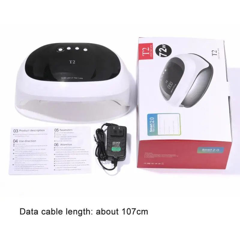 

Professional Nail Dryer 72W LED Nail Lamp UV Lamp For Curing Gel Nail Polish With Motion Sensing Manicure Pedicure Salon Tool