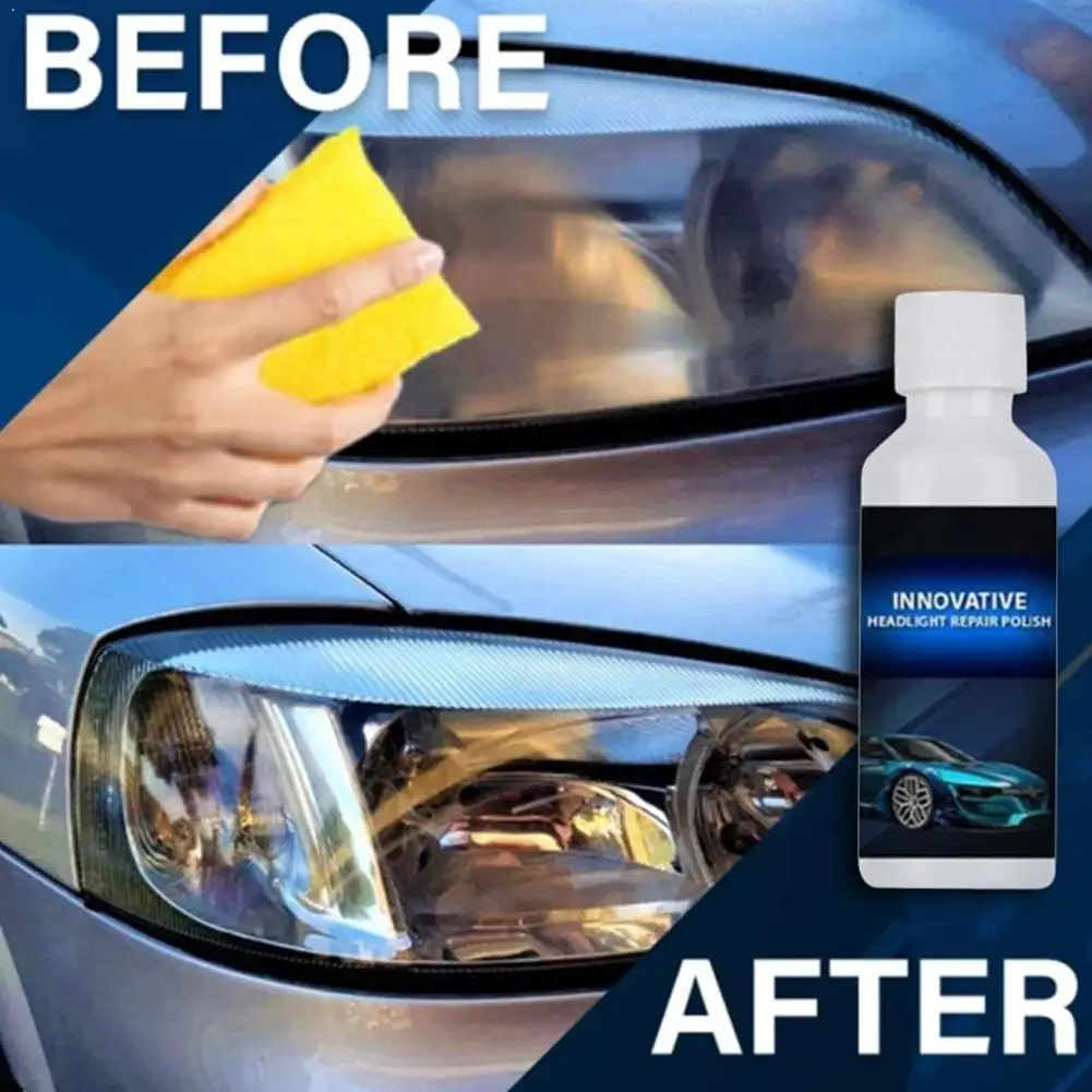 

30ml Auto Headlight Renew Polish Cleaning Car Window Headlight Agent Polishing Repair Repair Headlight Bright Lamp White Cl F8W3