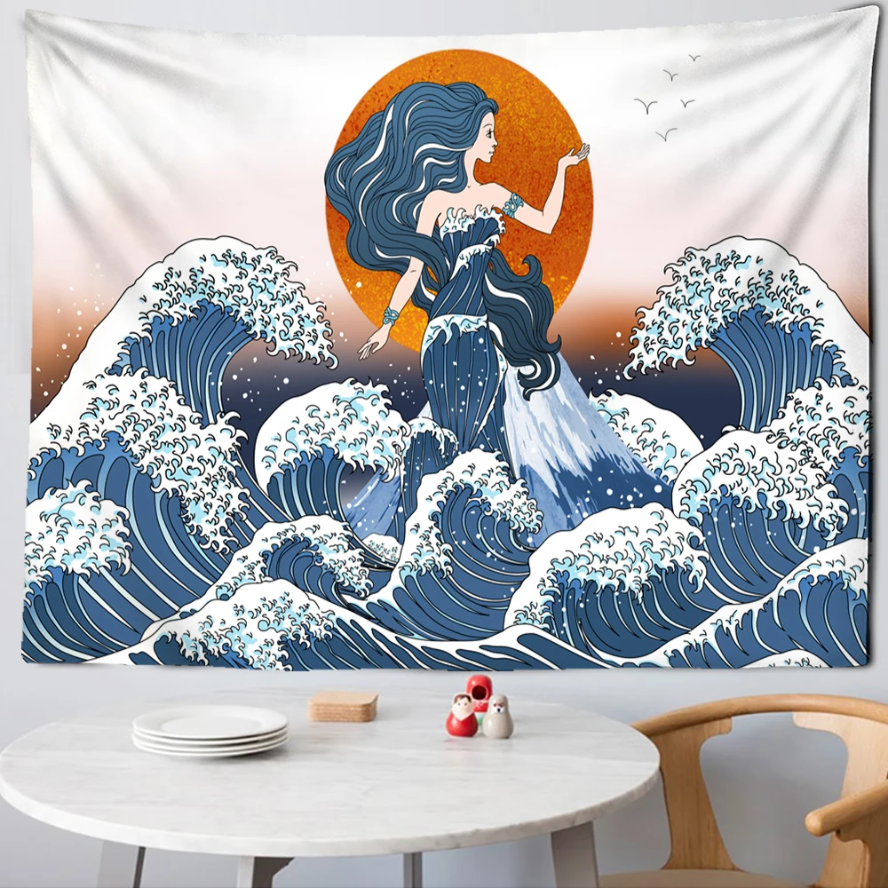 Японский одеяло большой гобелен КИТ арована Дракон Тотем Феникса стене висит в
