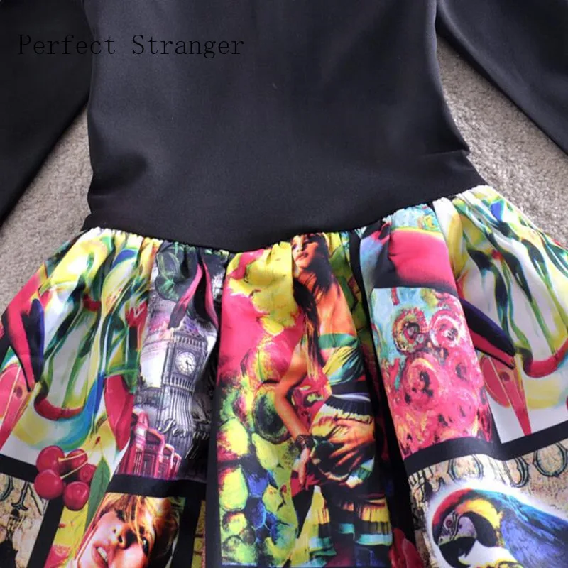 Осеннее Новое поступление высокое качество элегантное черное платье в западном