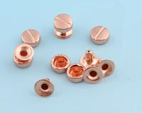 rose gold rivets 100sets 88mm double cap rivets metal buttons rectangle rivets for leather craft purse studs for baggarment