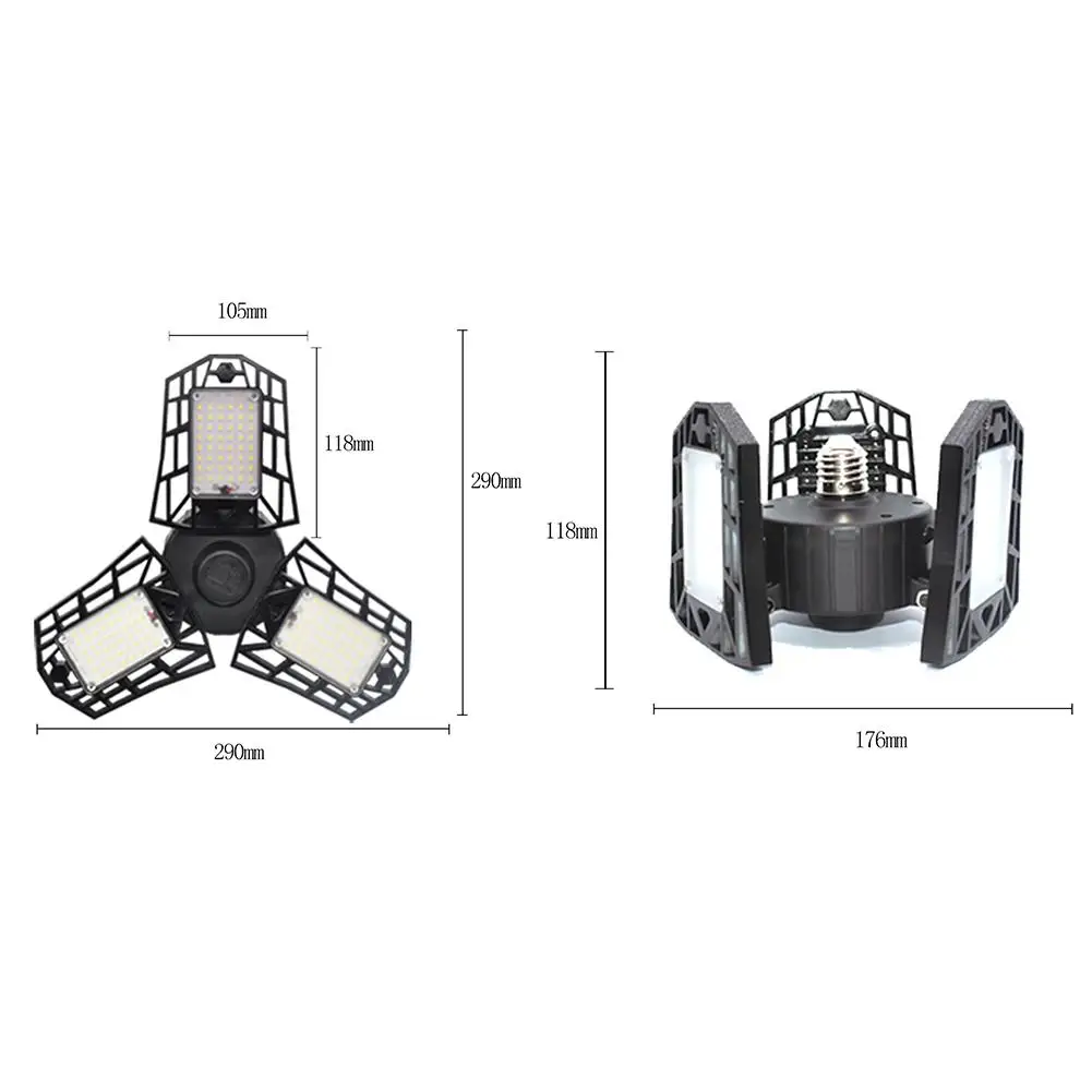 

E27 144LED Iron Man Deformation Folding Light Creative Chandelier Home Lighting for Gymnasium Office Garage Home Lighting