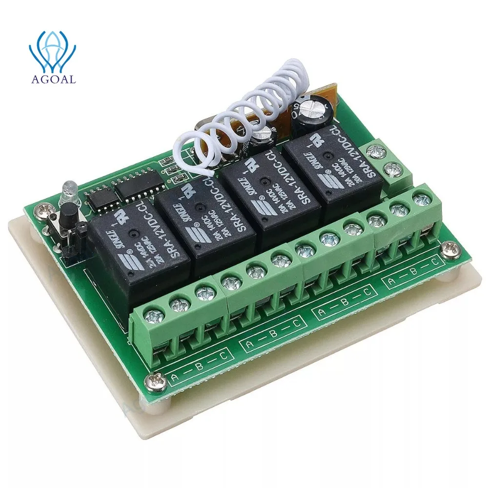 12V 4CH Channel 433Mhz Wireless Remote Control Switch With 2 Transmitter | Электроника