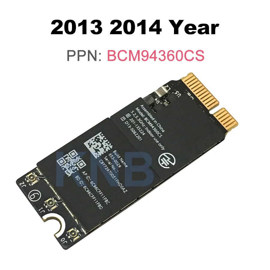 Протестированная оригинальная BCM94360CS BCM943602CS Wi Fi Карта Bluetooth 4 0 1 для Macbook Pro Retina A1502