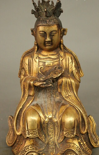 Бесплатная доставка народная китайская Бронзовая позолоченная буддизм Феникс