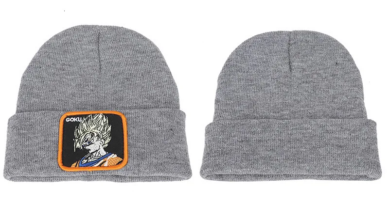 Dragon Ball GOKU Vegeta Beanie, высококачественные хлопковые повседневные шапочки для мужчин и женщин, теплая вязаная зимняя шапка, модная однотонная шапка унисекс