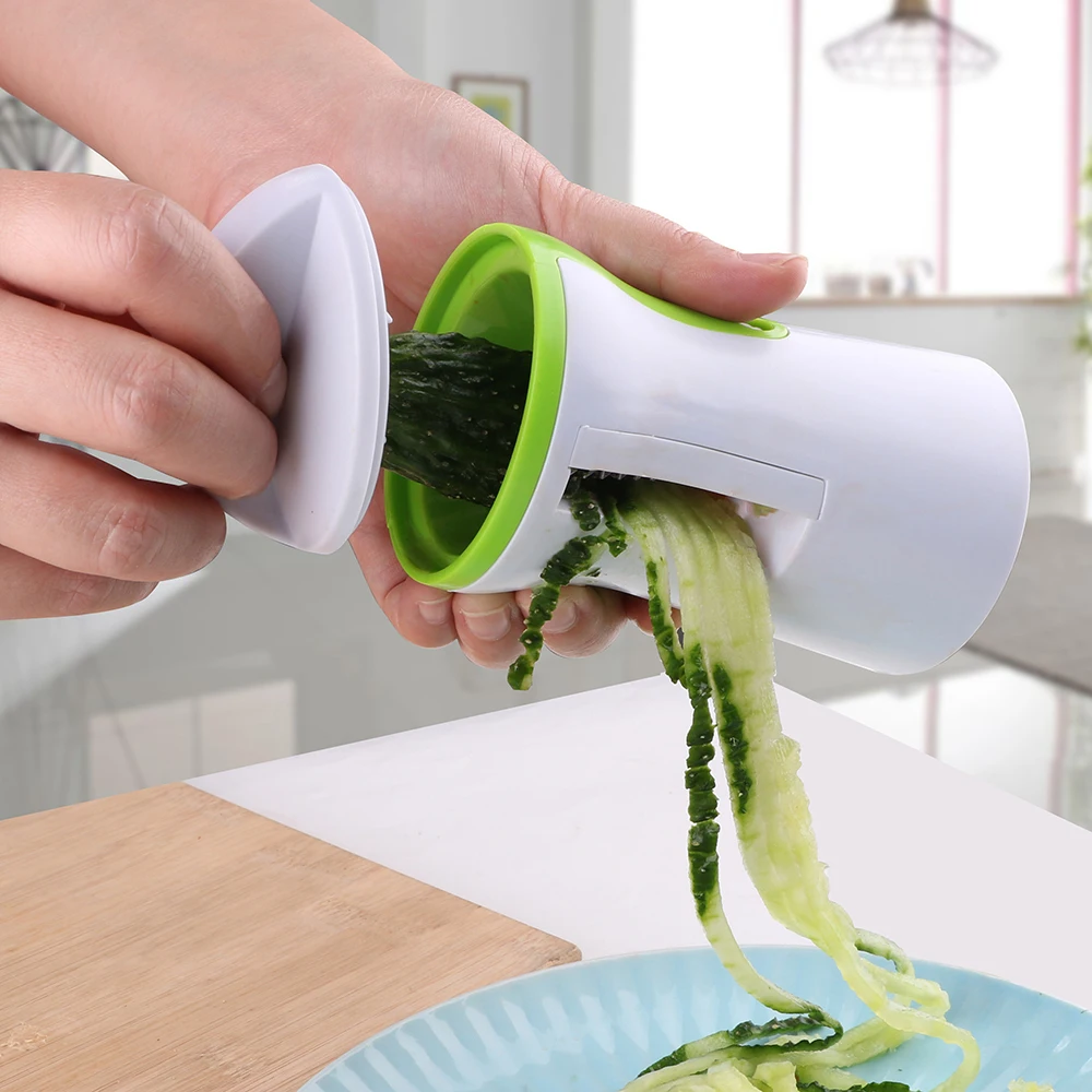 

Handheld Spiralizer Vegetable Spiral Blade Cutter Kitchen Gadget Carrot Cucumber Slicer Chopper Spiral Funnel Vegetable Grater