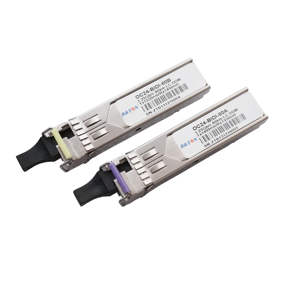 1 25G BiDi/WDM SFP волоконный модуль 1490nm/1550nm 80KM SC/LC совместимый волоконно оптический