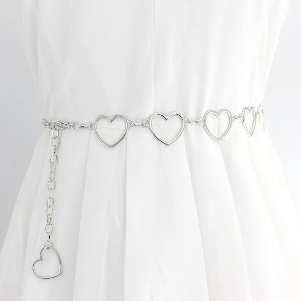 Пояс для брюк 105 см классический пояс с цепочкой в виде сердца вырезами женщин