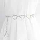 Пояс для брюк 105 см, классический пояс с цепочкой в виде сердца, с вырезами, для женщин, модный тонкий пояс в стиле хип-хоп