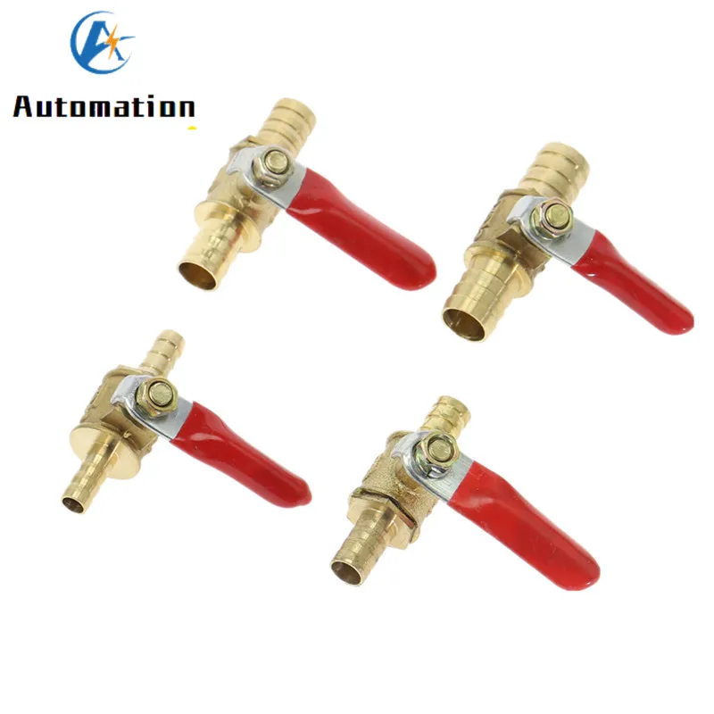 Пневматический кран с красной ручкой 6-12 мм шланг из латуни фитинги для труб воды