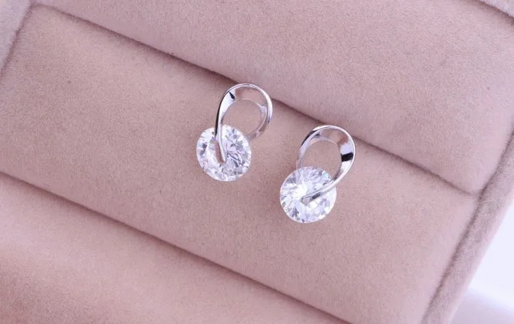 Серьги женские высококачественные 9-образные с кристаллами | Украшения и