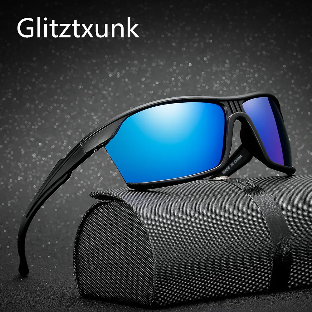 

Glitztxunk New Fashion Polarized Sunglasses Men Square Brand Designer Vintage Driving Sun Glasses For Male Goggles Shadow UV400