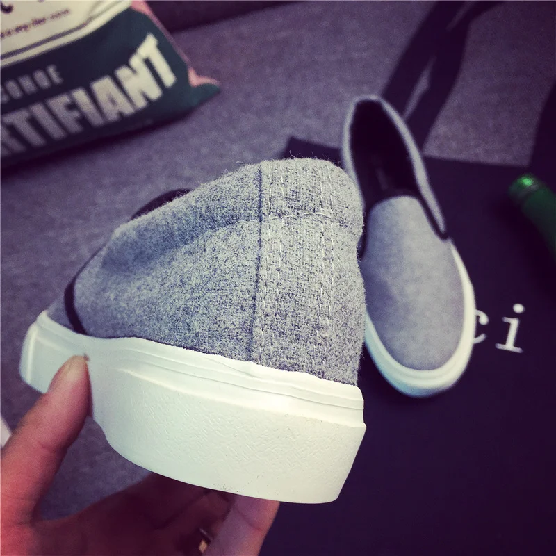 Женские лоферы Сезон весна-осень Классическая парусиновая обувь для женщин