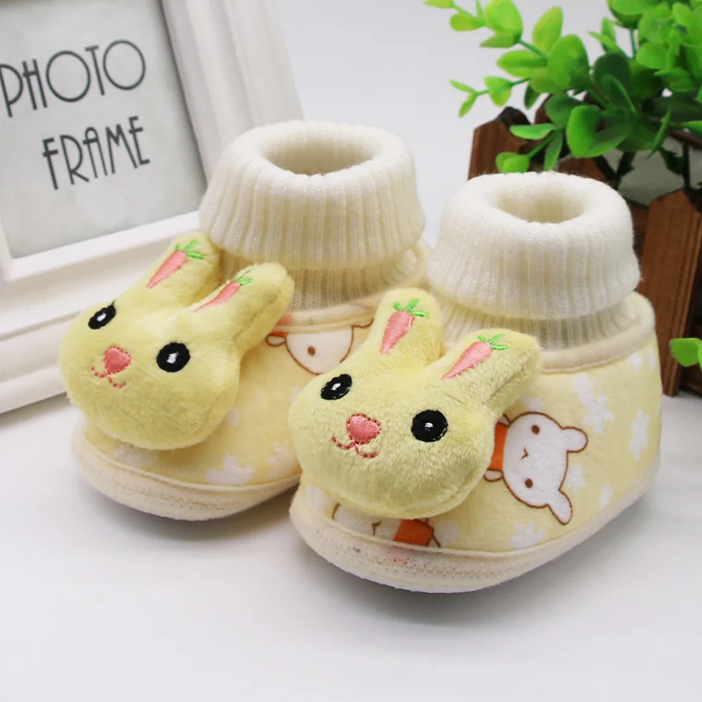 Ботинки для девочек ясельного возраста детская обувь новорожденных Kawaii Rabit