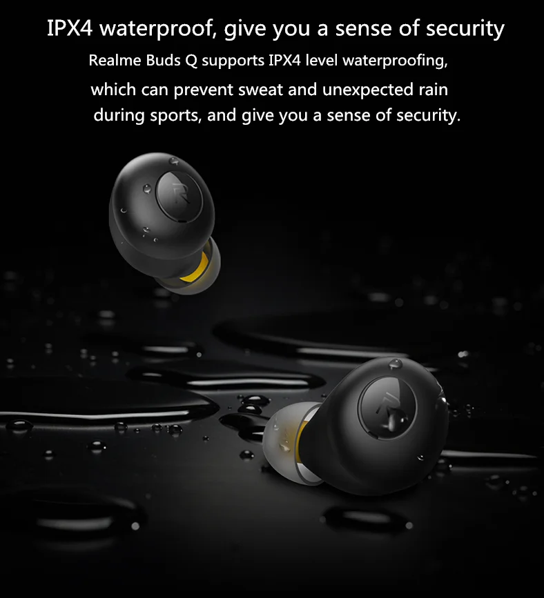 Oppo Ralme AloT produit 3 6g IPX4 оригинальный Realme bourgeons Q RMA215 Tws sans fil Bluetooth écouteurs|Наушники и