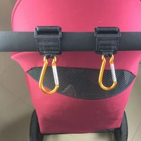 1pc baby stroller hook accessories buggy diaper bags cart hook multi purpose wheelchair carabiner stand shopping hanger clip