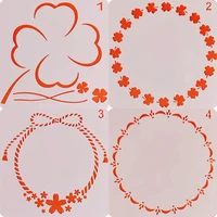 4pc stencil garland painting template 1313 diy scrapbooking diary stamp album coloring embossing decorative sjabloon reusable
