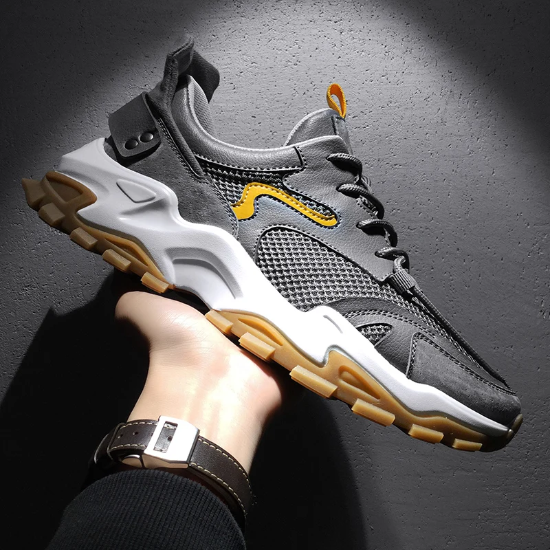 

206213 seasons sports shoes tide shoes daddy shoes male shoes breathable mesh cloth shoes