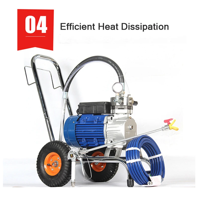 

High Pressure Airless Paint Spray Machine Industrial Wall Electric Painting Sprayer Mixing 220v 3500w