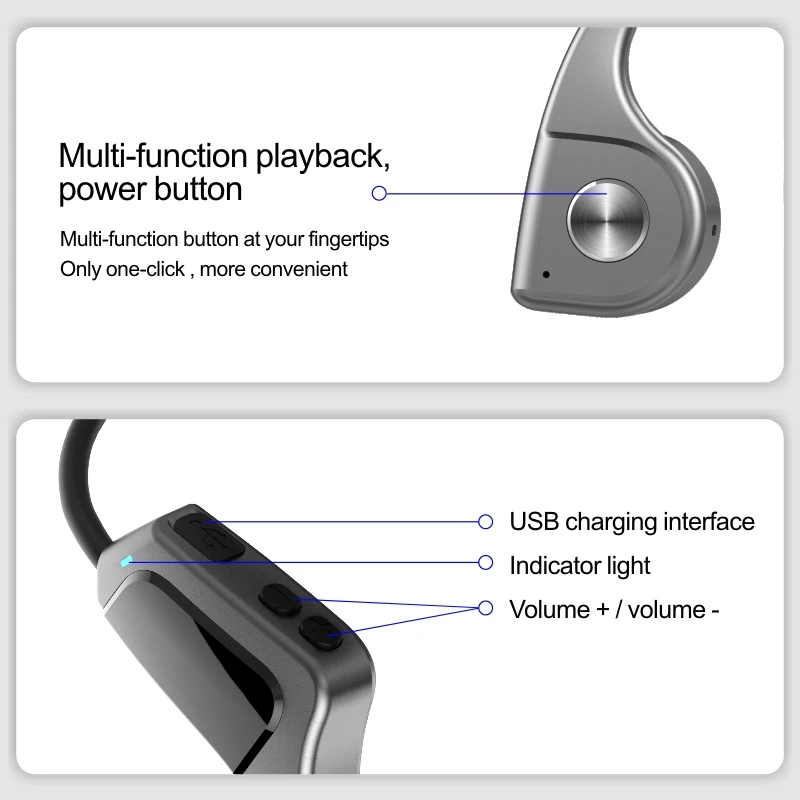 

Bone Conduction Earphone Bluetooth for Vivo Huawei Bone Conduction Headsets Wireless Earphones Sports Headphones