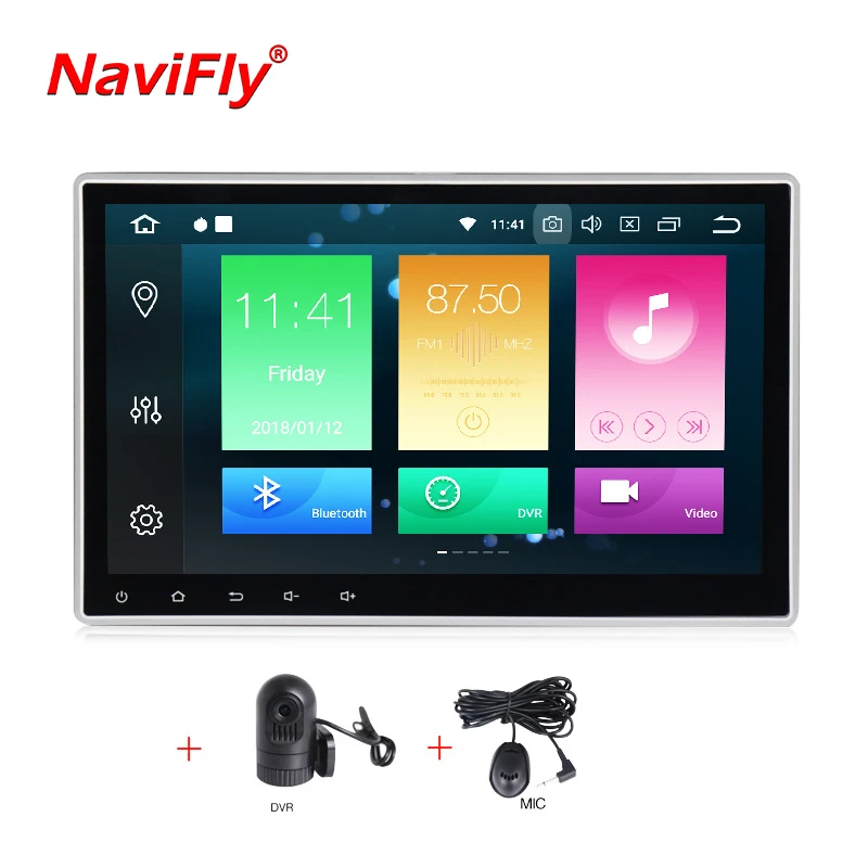 4 ГБ ОЗУ 32 Гб ПЗУ 2din android 9,0 10,1 дюймов Универсальный Автомобильный DVD gps Навигатор Радио Видео Стерео мультимедийный плеер с wifi BT USB - Цвет: with DVR