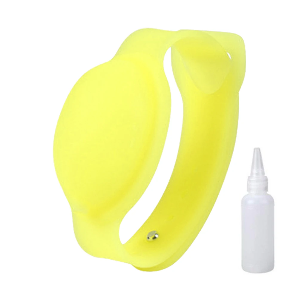 

2x Silicone Hand Sanitizer Dispenser Bracelet Travel w/Bottle Waterproof Outdoor for Household Bedroom Protection