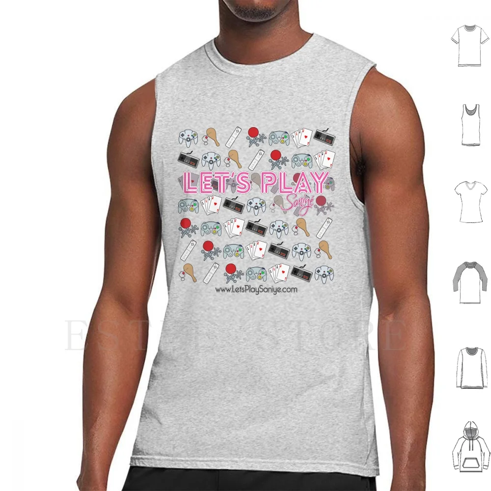 Let'S Play Pink T Shirt Tank Tops Vest Cotton Video Games Games Toys Saniye 68 Records 6 8 Records