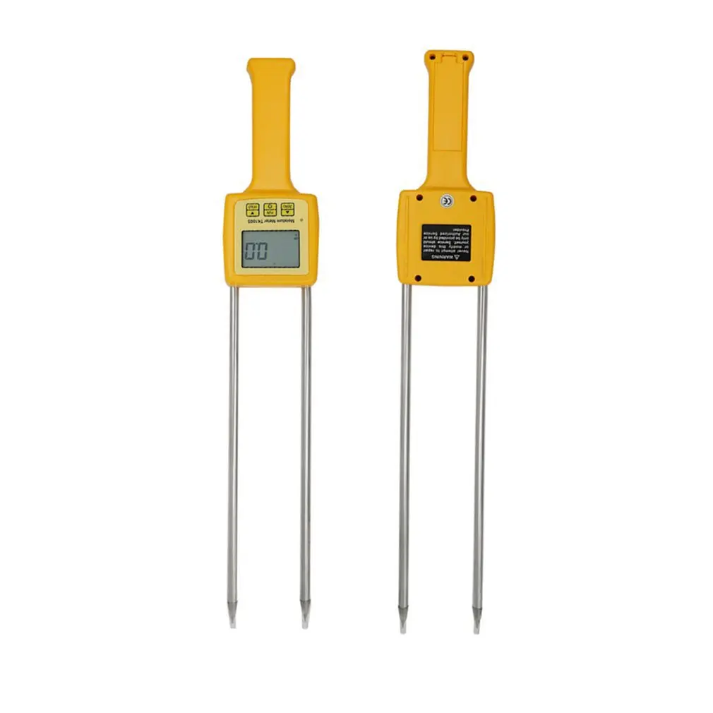 Digital Portable Food Moisture Analyzer Meter With Probe Needle Corn Wheat Rice Temperature Humidity Tester LCD Display Monitor |